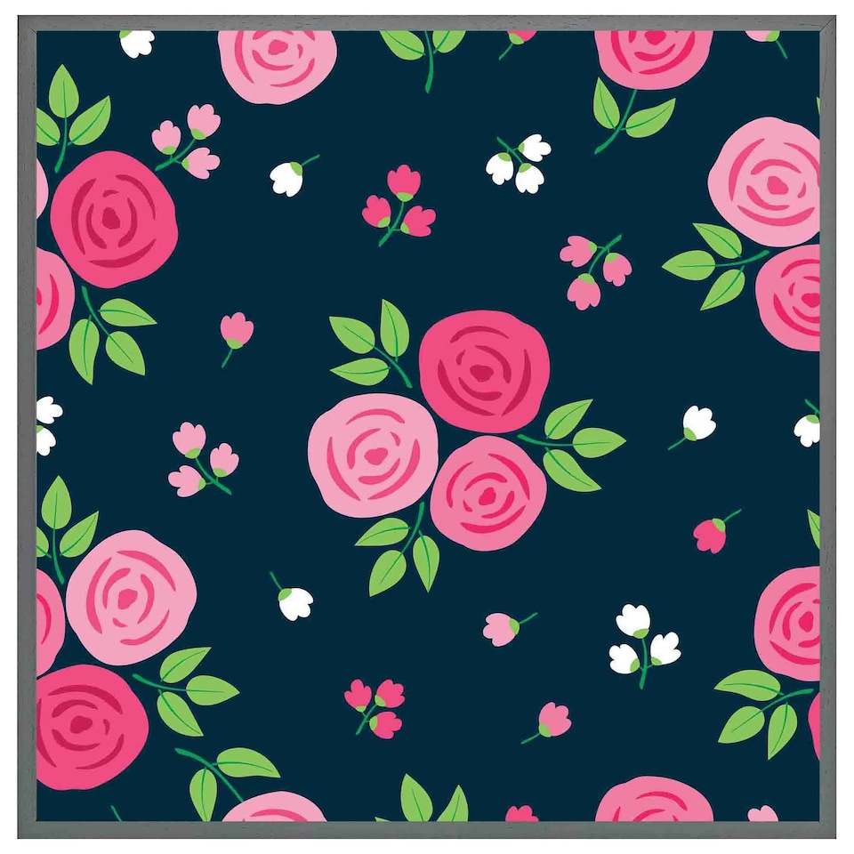 image 1 of Rose bud pattern (Picutre Frame) Brown | Oak | XS