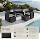 image 2 of Garden Furniture Set Modena- sofa with storage, armchairs, stools, coffee table | Black | black/grey | 129 x 68,50 x 75 cm | 1