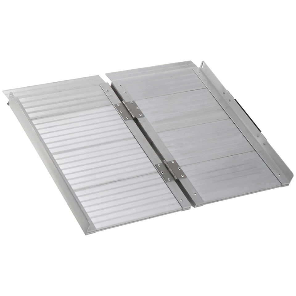 image 1 of HOMCOM 2ft Aluminium Folding Wheelchair Ramp Equipment Mobility Suitcase