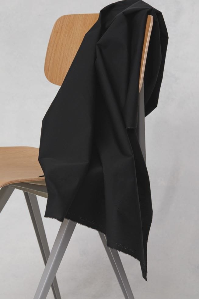 Mind The MAKER Black Organic Papertouch 100% Cotton Poplin Dressmaking Fabric per metre - 150cm / 59" Wide