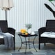 image 2 of Outsunny 45cm Square Metal Outdoor Patio Bistro Table Coffee Desk Black
