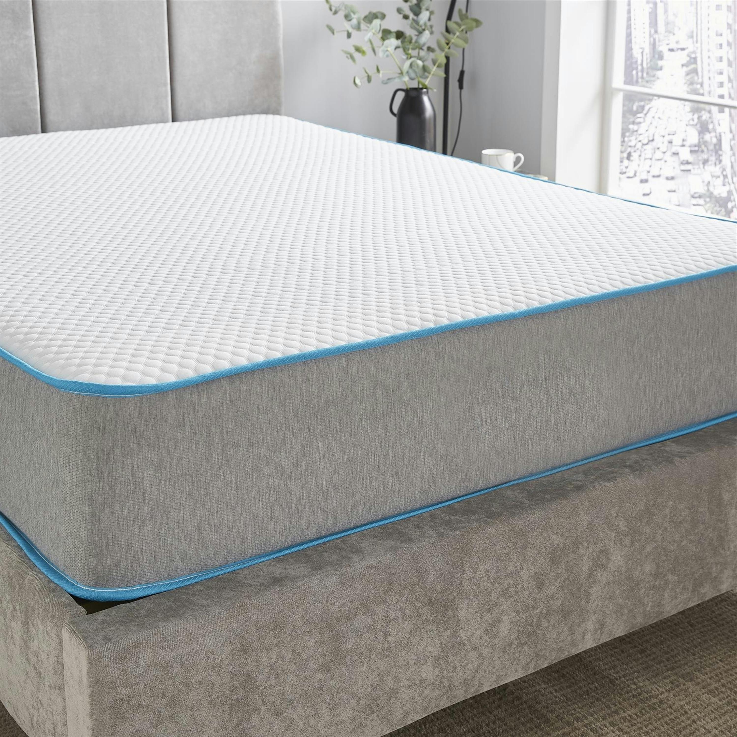 Premium Comfort Bubble Hybrid Mattress - 23cm Deep, Soft/Medium Firmness | Grey | Double