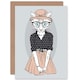image 1 of Fashion Animal Hipster Cat Kids Birthday Child Card