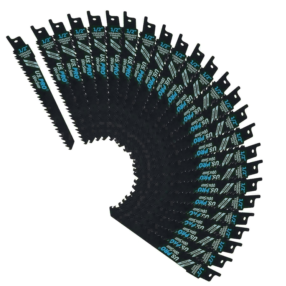 image 1 of 150mm Reciprocating Saw Blade 5 TPI Cutting Wood Plastic Sharp Fast Cut 25pk