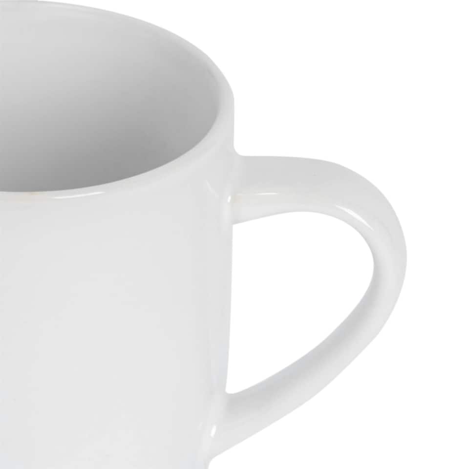 image 1 of Argon Tableware Coloured Coffee Mugs - 350ml - Red/White - Pack of 6 Multi