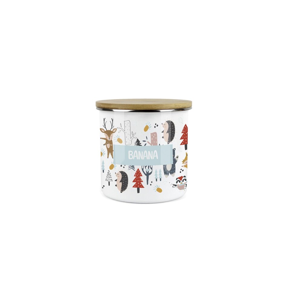 image 1 of Forest Animals Childrens Mini Snack Pot - Banana