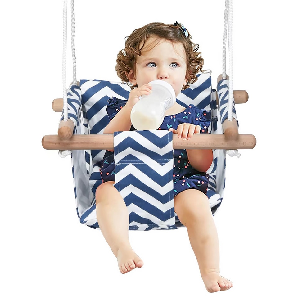 image 1 of The Magic Toy Shop Adjustable Baby Swing Cotton Seat