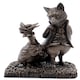 image 2 of Beatrix Potter Plant Pot Feet Antique Bronze Set 3 Brown