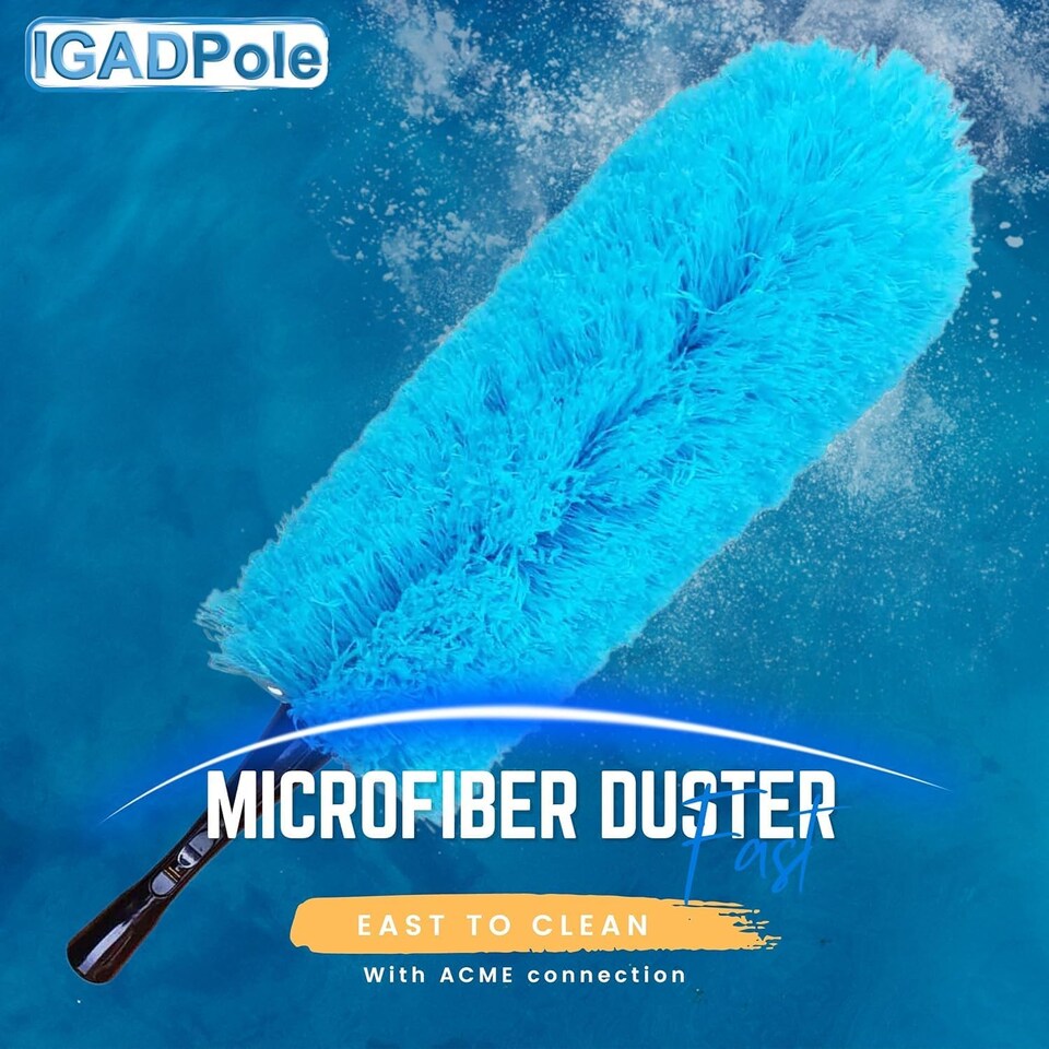 image 1 of IGAD Pole 5m (17ft) Dusting Set: Extension Pole, Squeegee and 3 Dusting Attachments