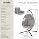 image 6 of Hanging Egg Chair Anika - with frame and extra thick seat cushion | Grey | light grey | One Size | 1