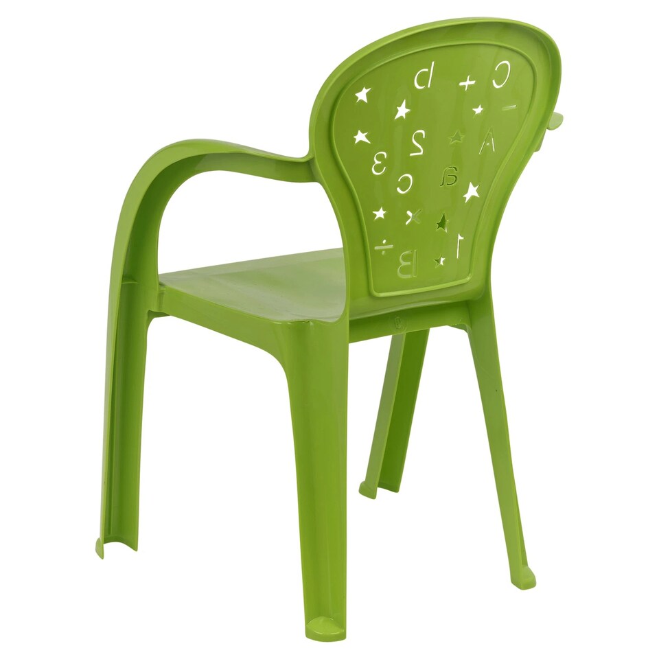 image 1 of Coloured Plastic Kids Chairs Stackable Nursery Indoor Outdoor Party Garden Play | Green | 4 Pcs Green | 4