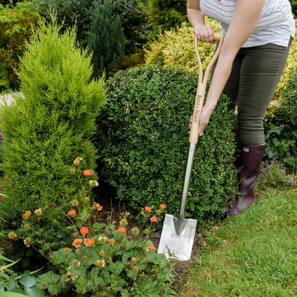 image 1 of Kent & Stowe Stainless Steel Border Spade Rust Resistant FSC Certified For Gardening | Multi | 1 x Border Spade | 1