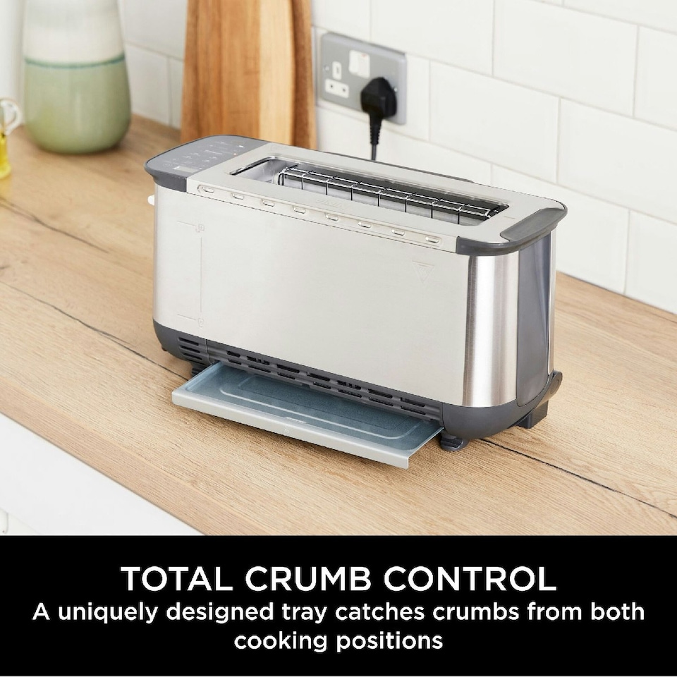 image 1 of Ninja Foodi 3in1 Toaster, Grill & Panini Press in Stainless Steel ST202UK Silver