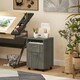 image 8 of HOMCOM 60cm Filing Cabinet with Drawers and Open Shelf, Grey