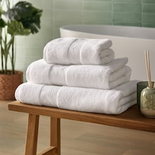 Silentnight Luxury Waffle Hand Towel 100% Cotton BCI - White | White | Hand towel