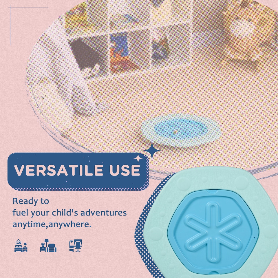 image 1 of ZONEKIZ 2 in 1 Balance Board, Kids Wobble Board with Ball - Blue