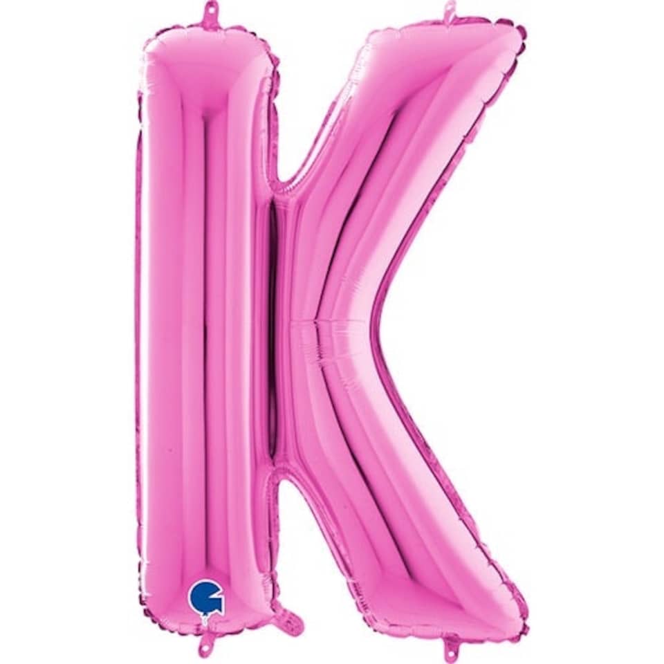 Hot Pink Letter K Helium Foil Giant Balloon 66cm / 26 in