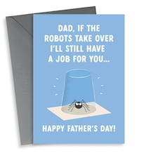 Funny Spider Catcher Father's Day Card