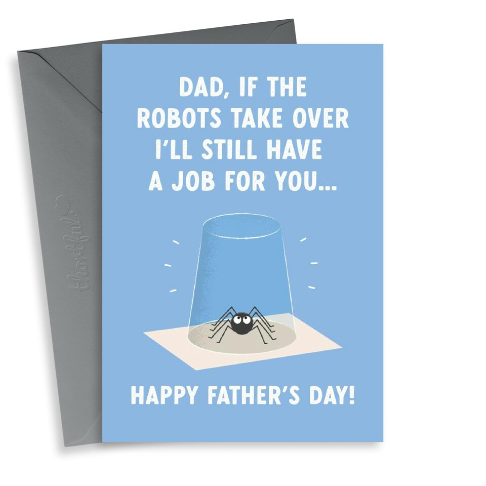 image 1 of Funny Spider Catcher Father's Day Card