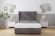 image 1 of Sloomy Devonshire Slate Naples Divan Bed With Mattress No Drawers With 54" Wingback Headboard 3' Single | Grey | Slate | Single | 1