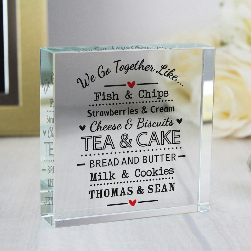 image 1 of Personalised We Go Together Like... Crystal Token Clear | One Size