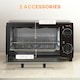 image 5 of HOMCOM Mini Oven 9L Countertop Toaster Oven with Timer Control 750W Black