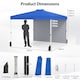 image 2 of COSTWAY 300 x 300 cm Pop up Canopy Tent With Sidewall Blue