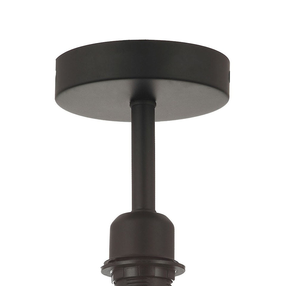 image 1 of Traditional Matt Black Ceiling Light Fitting for Industrial Style Light Bulbs | Black | Black | 1