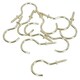 image 4 of 50mm Cup Hook Screws Picture Curtain Hangers Fasteners Brass Coated 20pc