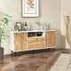 image 3 of COSTWAY TV Stand for TVs 65 Inches Modern Entertainment Center White