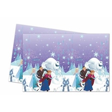Frozen Plastic Snowflake Tablecloth - Purple/White/Blue - One Size