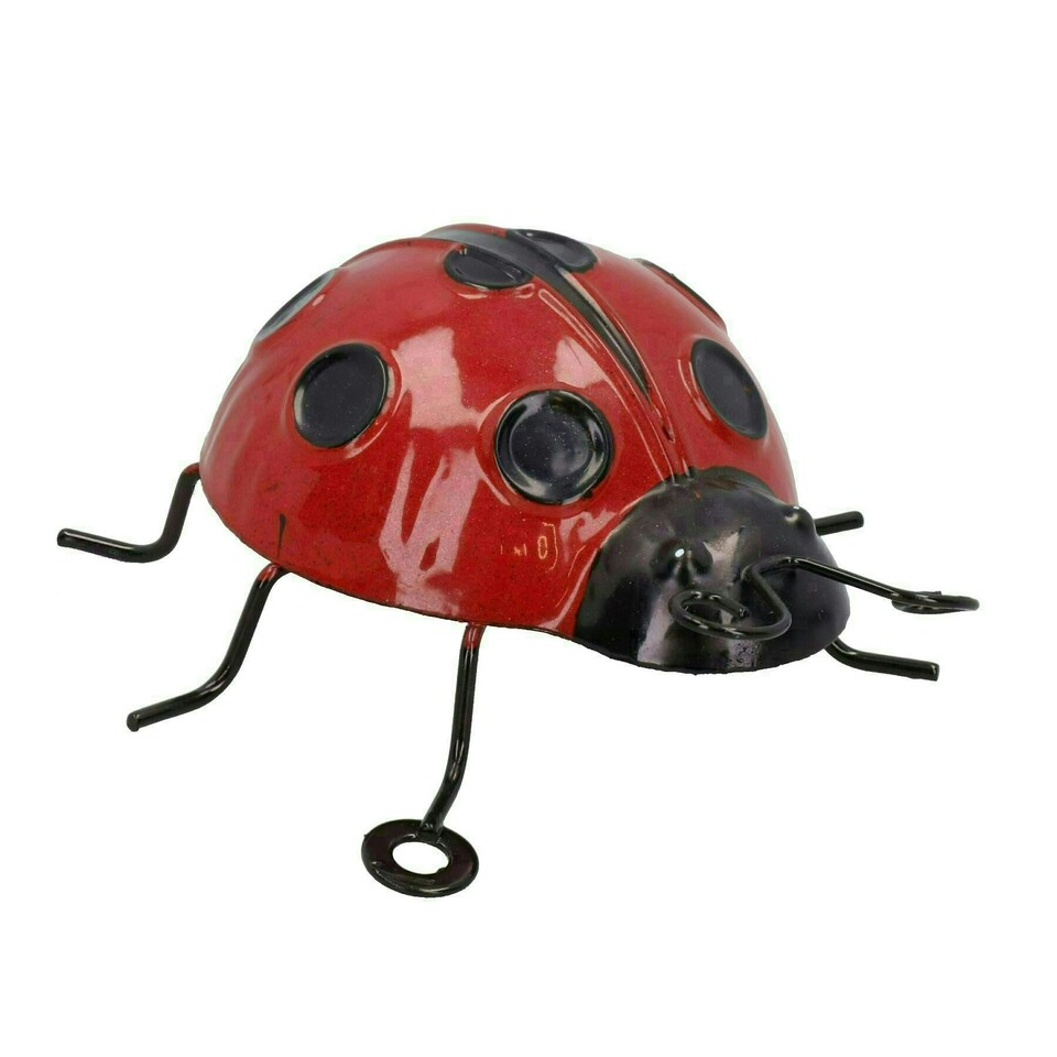 image 1 of Small 3D Metal Ladybird Wall Art Home Garden Decor Ornament Gift 5x9x10cm