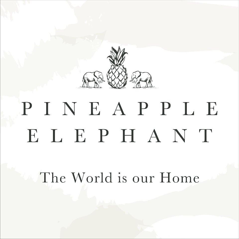 image 1 of Pineapple Elephant Jaipur Chunky Waffle Cotton Blanket Throw