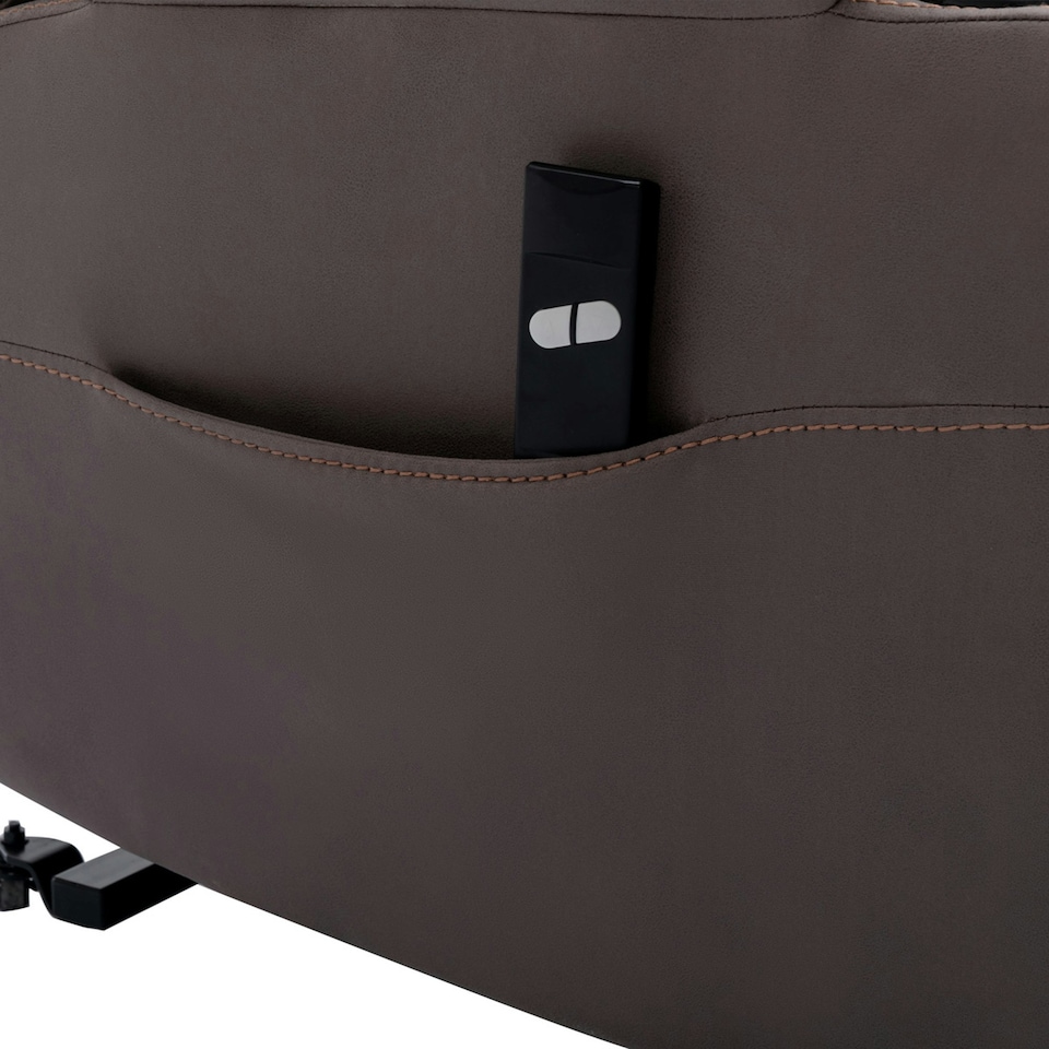 image 1 of Afton Technology Fabric Single Motor Rise Recliner Lift Mobility Chair (Brown)