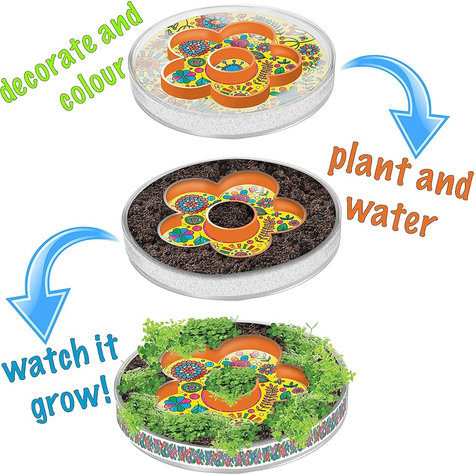 image 1 of Design & Grow Your Own Flower Shaped Chia Garden Educational Garden Activity
