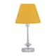 image 1 of Chrome Jewelled Table Lamp with Ochre Yellow Shade Chrome | Red