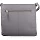image 2 of Smart Genuine Leather Cross Body / Shoulder Bag Multi Grey | Grey/White