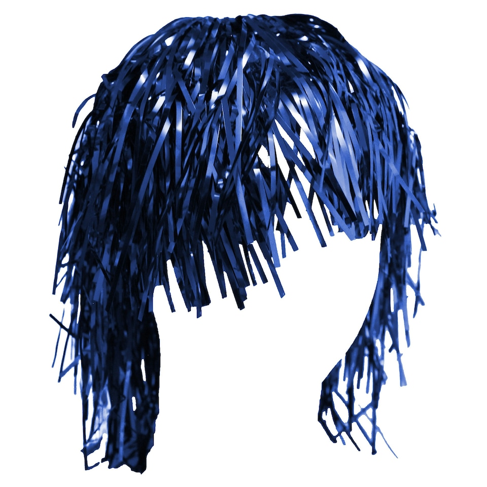 image 1 of Bristol Novelty Unisex Tinsel Wig - Blue - One Size One Size