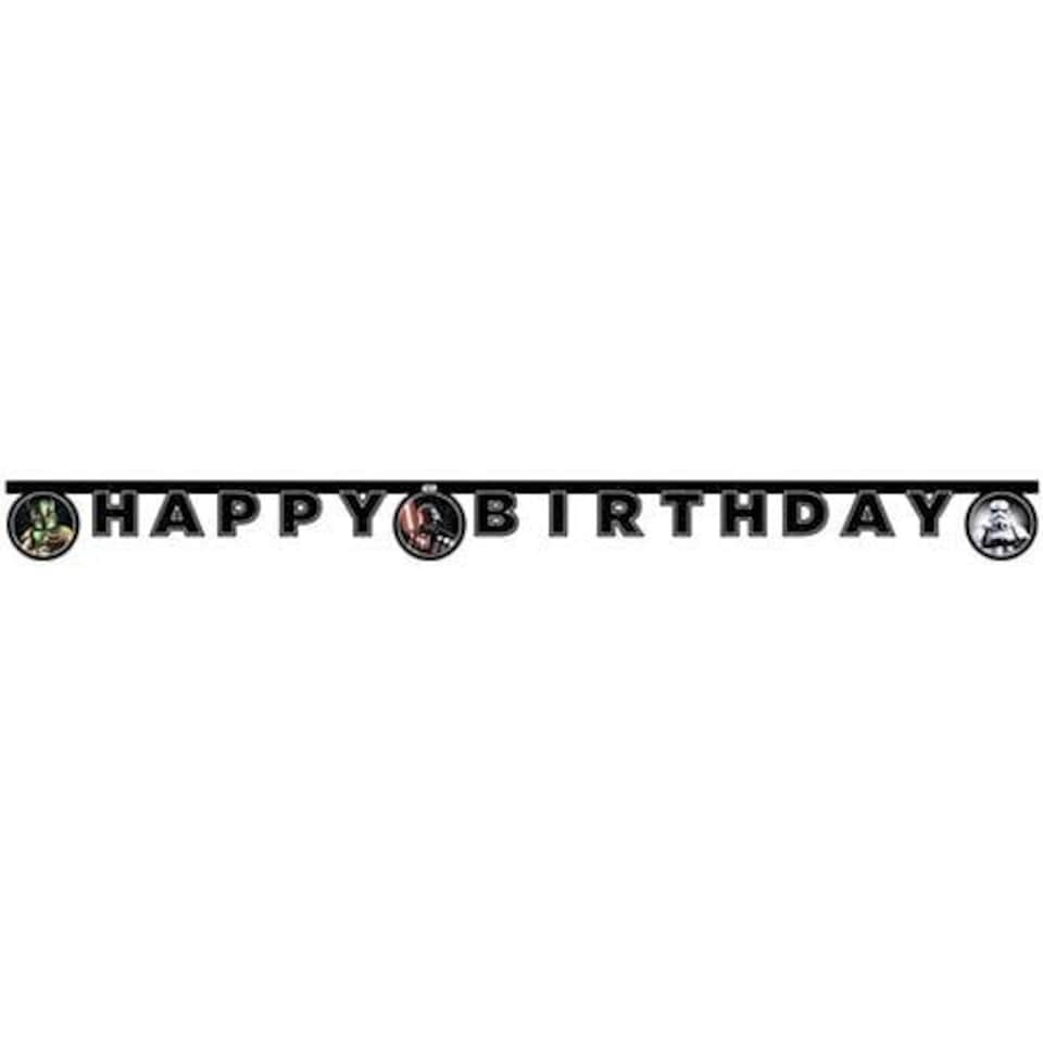 Star Wars Galaxy Happy Birthday Card Banner 2m