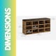image 7 of Wide Shoe Storage Bench With Cushioned Seat And Drawer Natural Brown | Brown | One Size