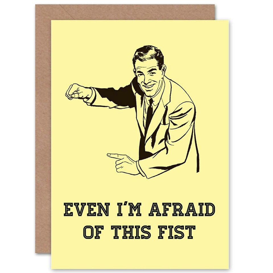 image 1 of Afraid Of This Fist Cheeky Friend Funny Birthday Card
