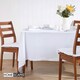 image 2 of Homescapes White Tablecloth - 178 x 300 cm | White | 178cm x 300cm (70" x 120")