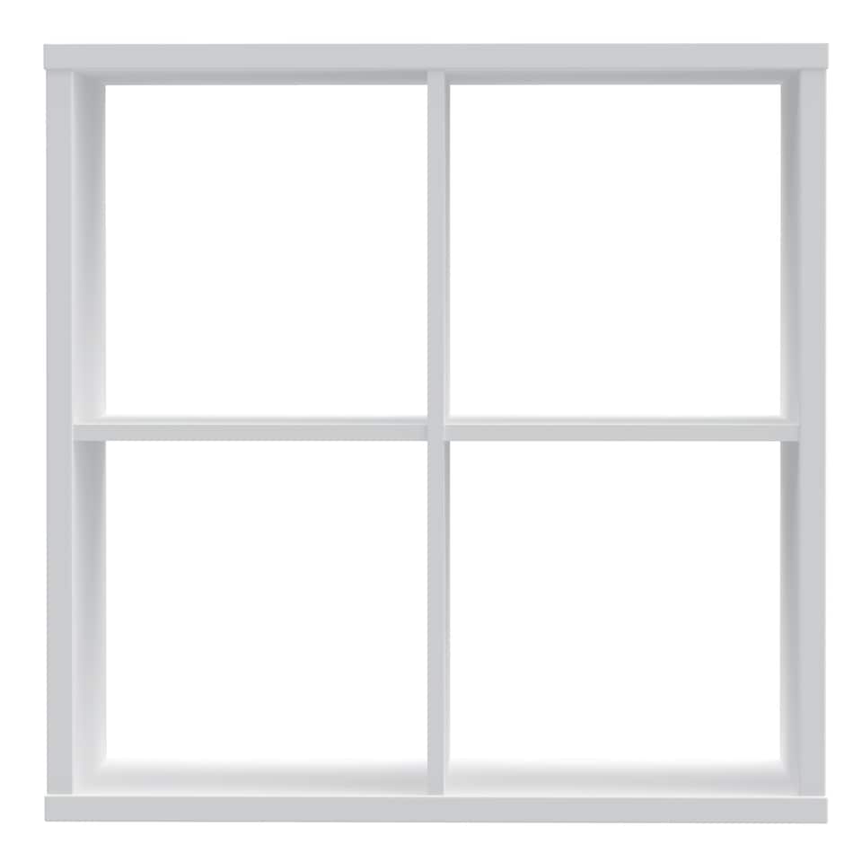 image 1 of Mauro 2x2 Storage Unit in White High Gloss/White