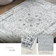 image 4 of Washable Rug Aliya - different sizes, oriental pattern, non-slip underside, non-allergenic short pile Grey | 230 x 160 cm