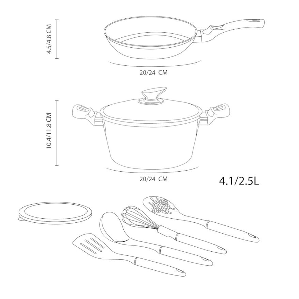 image 1 of Berlinger Haus 13 Pc Rose Gold Cookware Set With Detachable Handle