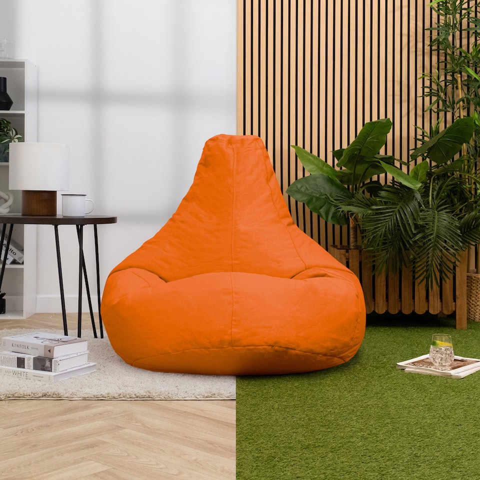 image 1 of Icon Dalton High Back Adult Gaming Indoor Outdoor Bean Bag Chair, Burnt Orange