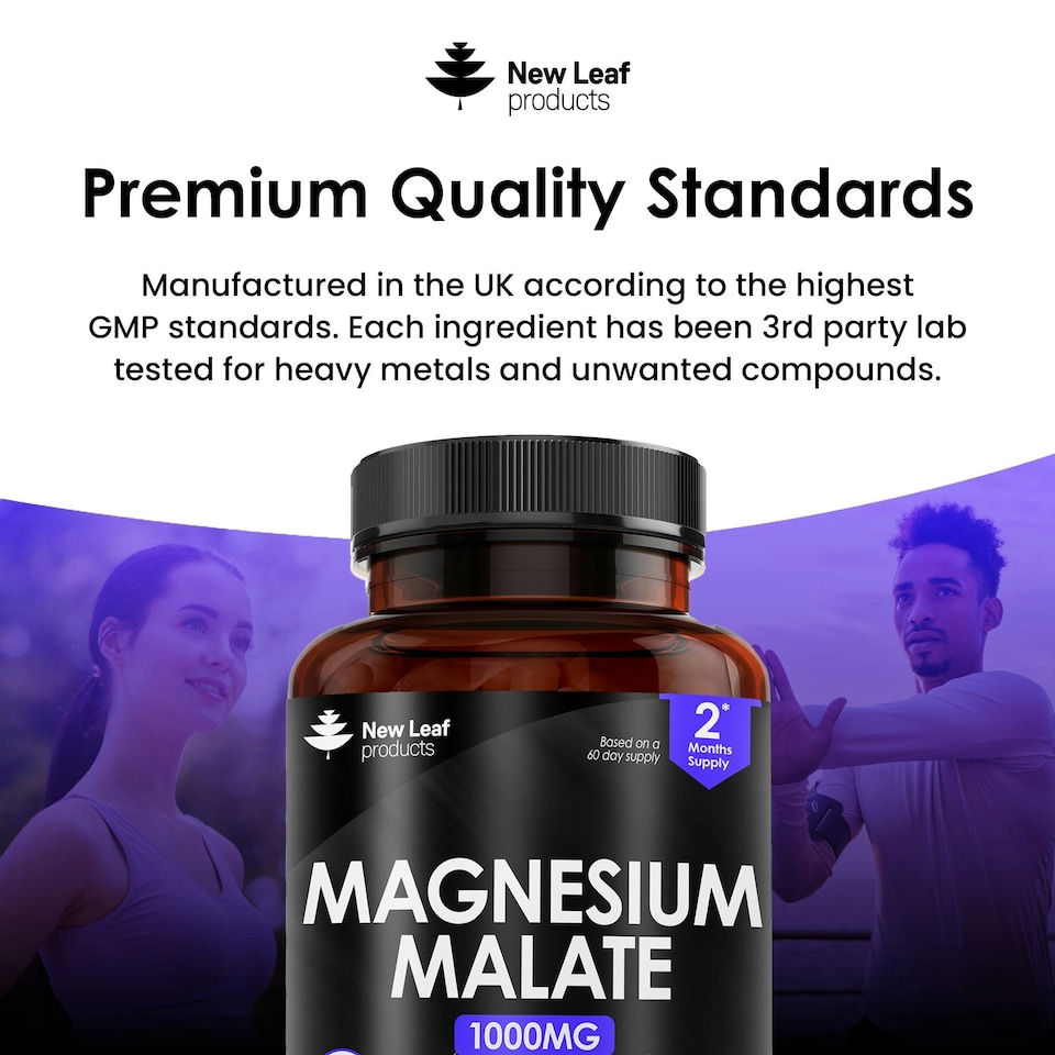 image 1 of Magnesium Malate 120 High Strength Capsules 1000mg