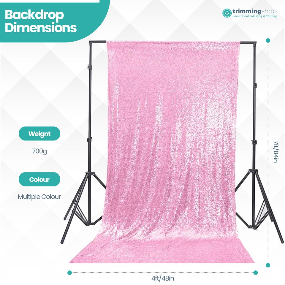 image 1 of 4ft x 7ft Sequin Backdrop Photography Background High-Density Sequin Fabric