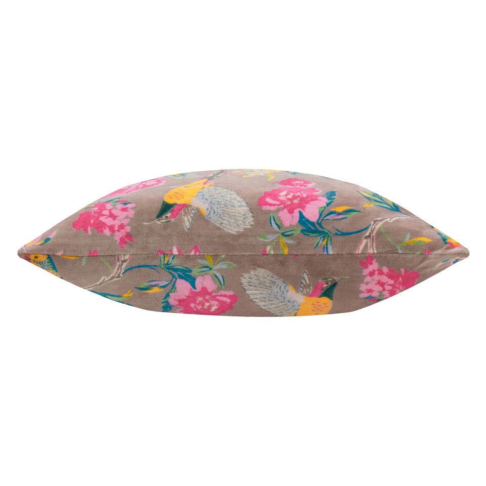 image 1 of Wylder Aviary Cotton Velvet Cushion