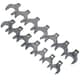 image 1 of Large Crowfoot Crowfeet Spanners Wrenches Metric Sizes 27 - 50mm 14pc